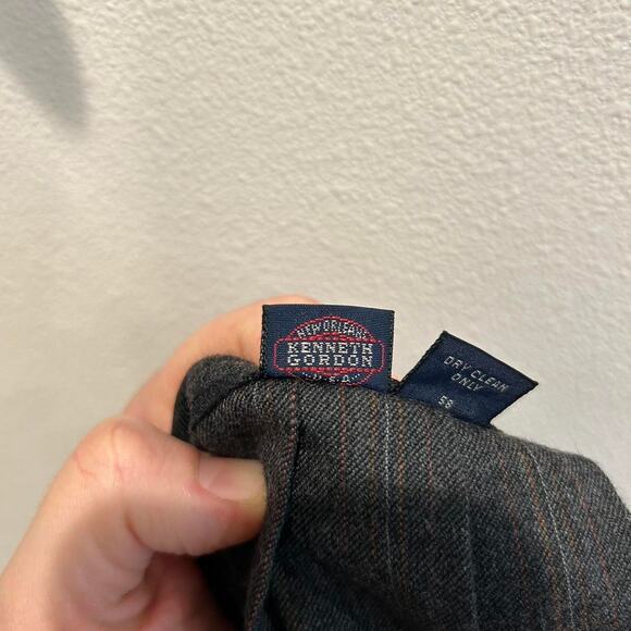 Vintage Gray plaid pleated midi skirt wool/silk zara revolve ralph lauren - Picture 7 of 7